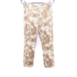 Uniqlo Women Pants L Pull On‎ Coastal Tropical Hawaiian Beach Skinny Stretchy